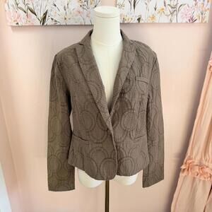 Simply Vera Vera Wang Textured Blazer Jacket – Taupe Brown, Size M